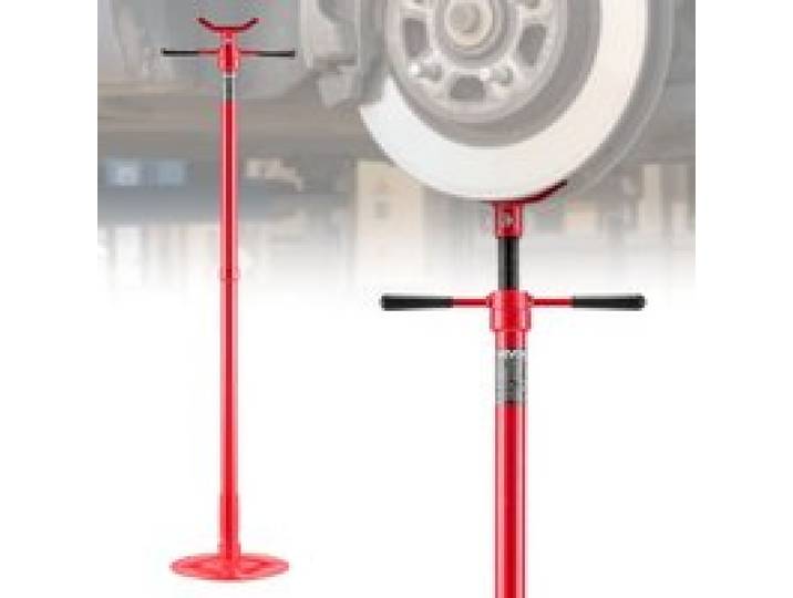 VEVOR Support de Fosse et de sous Pont 0,5 t, Chandelle Haute à Hauteur Réglable 137,2-213 cm, pour Entretien Voiture Sécurité Atelier, Vis Autobloquante, Poignée Pivotante Montée sur Roulement
