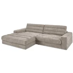Portobello Ecksofa Weston Cord Grau Taupe