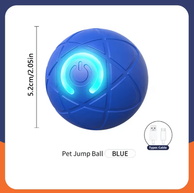 Uplift Curations USB Rechargeable Interactive Moving Pet Toy Ball Electronic Bouncing Toy For Dogs & Cats blue X