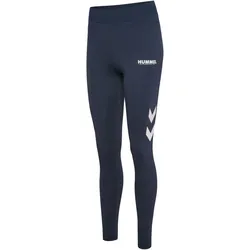 hummel hmlLEGACY Damen High-Waist Tights 8273 - blue nights melange S