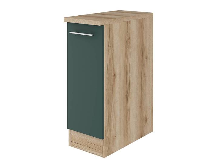 Unterschrank 1 Auszug 30 x 85 x 60cm Grün/Grün/Wildeiche Dekor