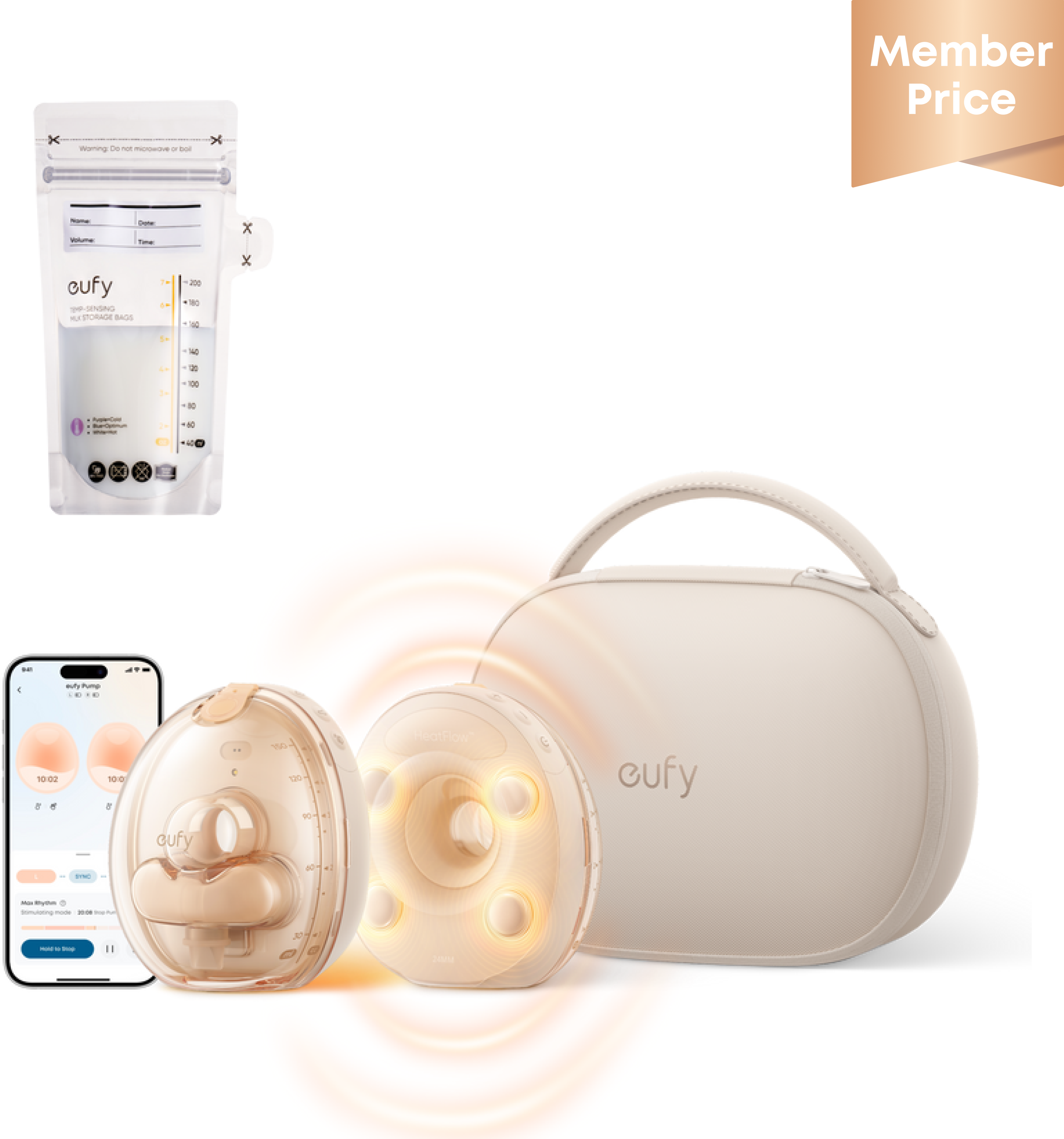 eufy S2 Pro Breast Pump with Milk Bag