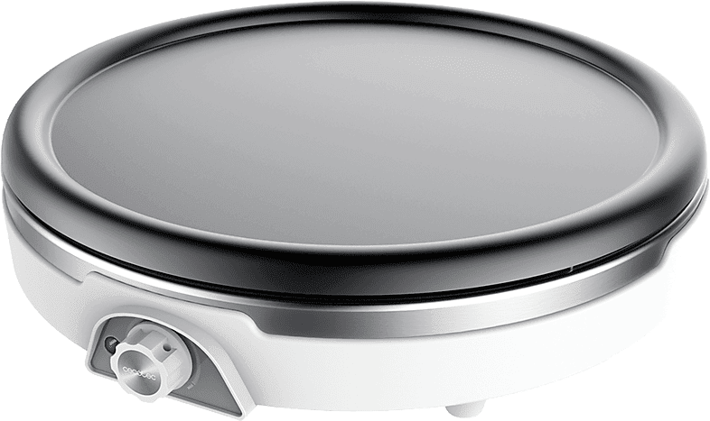 Crepera - Cecotec Crepestone XL Inox, Eléctrica, 1350 W, 38 cm, Extraíble, Antiadherente, Regulable, Inox