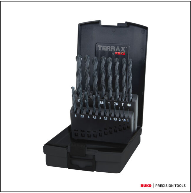 Jeux de forets HSS R en cassette ABS ; Ruko (A205210RO)