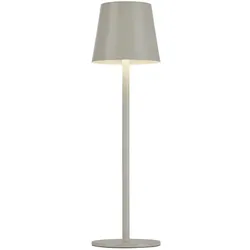 JUST LIGHT. Akku-Tischleuchte Euria Alu, Eisen, Stahl & Metall Grau Greige