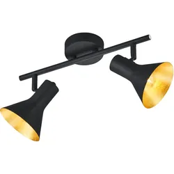 Vintage Decken Leuchte schwarz dimmbar Wohn Raum Lampe verstellbar im Set inkl. RGB LED Leuchtmittel