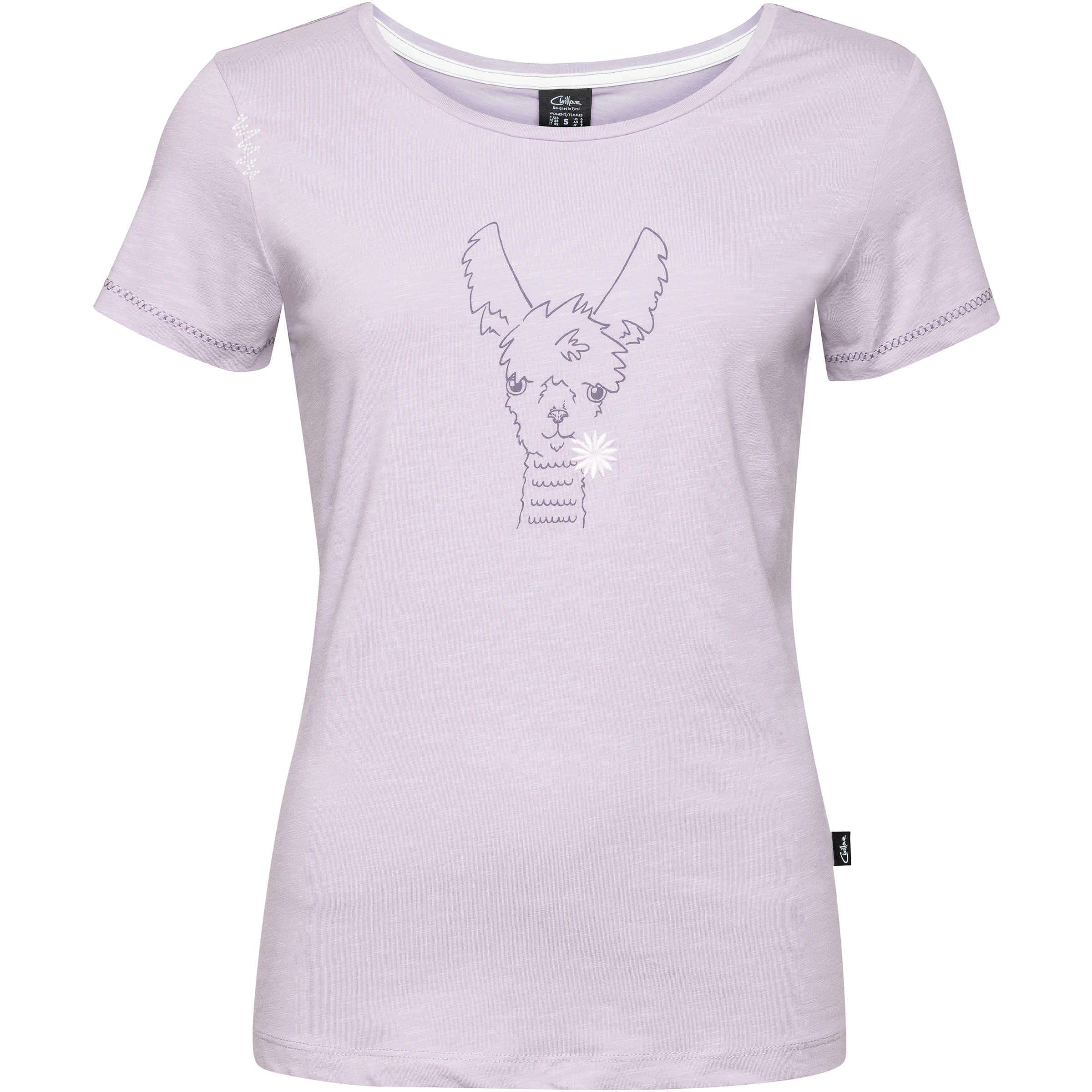 Chillaz Gandia Happy Alpaca Damen T-Shirts lila Größe S Lifestyle | Sportklettern | Bouldern Hautfreundlich Lyocell (Tencel)