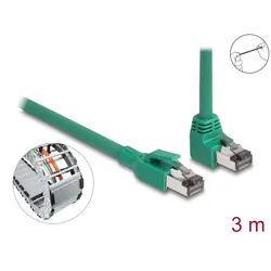 Delock RJ45 Netzwerkkabel PROFINET SF/UTP 90° gewinkelt 3 m grün