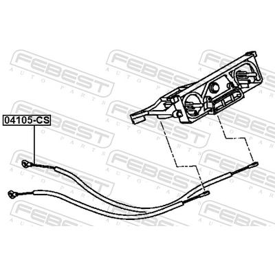 FEBEST Heizklappenzug 04105cs für MITSUBISHI