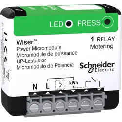 Schneider, Aktor, Wiser UP-Lastaktor, Schalten und Messen von Lasten bis zu 3000W, Energie messen, Wiser Home, 230V AC (Schaltaktor)