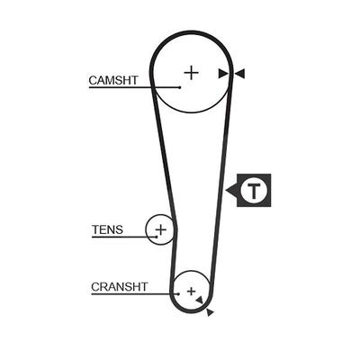 Gates Zahnriemen [Hersteller-Nr. T235RB] für Toyota, Geo