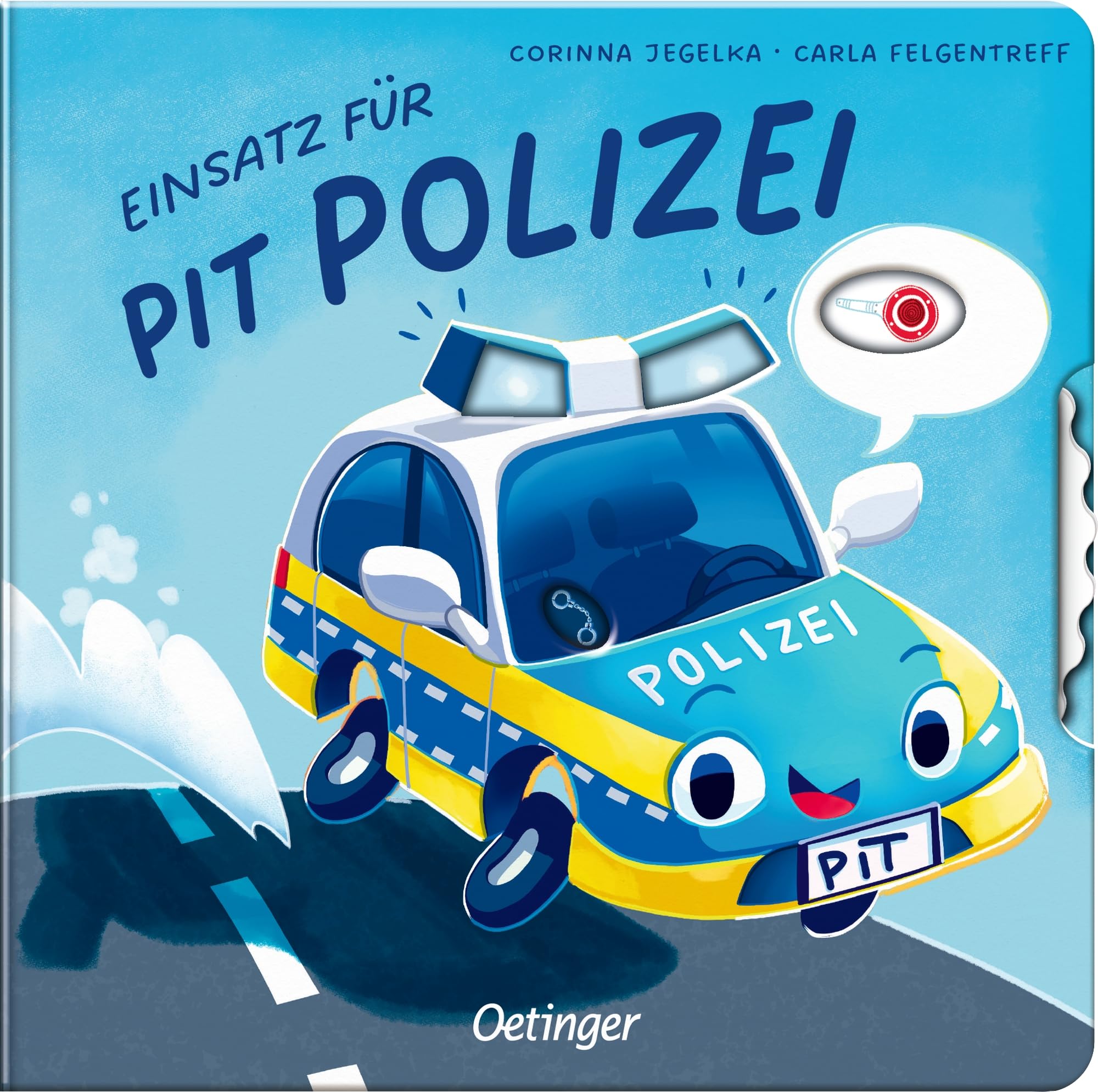 Carla Felgentreff - Einsatz für Pit Polizei: Interaktives Pappbilderbuch mit buntem Farbschnitt und einer hochwertigen Drehscheibe für Fahrzeugfans ab 2 Jahren (Kleine Fahrzeuge, großer Tag) - Preis vom 11.10.2026 15:43:13 h
