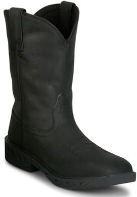 "Justin Boots Prodigy 11"" Square Steel Toe - Mens 14 Black Boot E2"