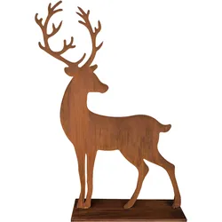 Badeko Hirsch-Deko „Leon“ (200 cm) in Edelrostoptik