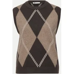 Pullunder mit Argyle-Muster 37871-sanded amber mel. 36