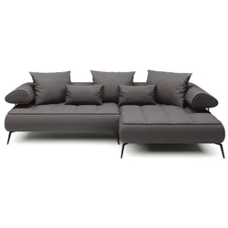 Ecksofa Seledo Stoff Grau Grey