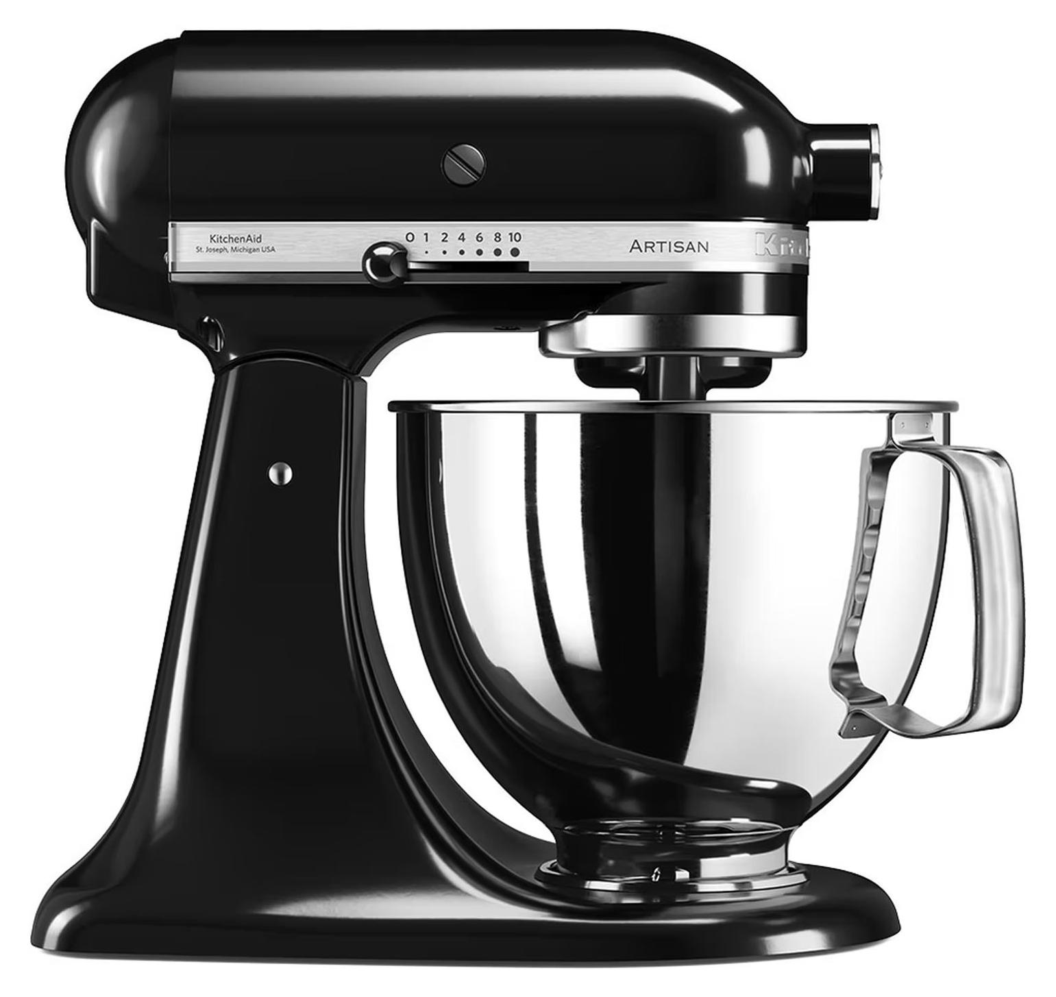 KitchenAid 5KSM125PS EOB/EAC/ECU KÃ1/4chenmaschine, Edelstahlgehäuse, 300 Watt, 4,8 l Behälter, 10 Geschwindigkeiten