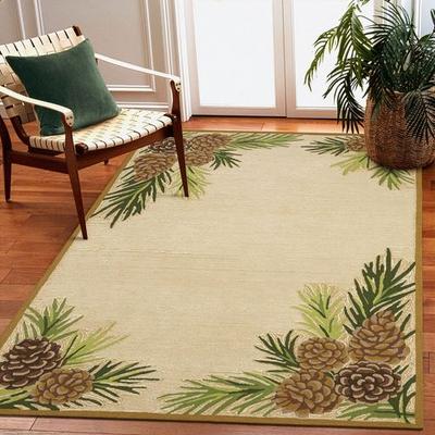 Trans Ocean Import Co Inc Pine Cone Forest Rectangle Rug Brown, 2' x 3', Brown