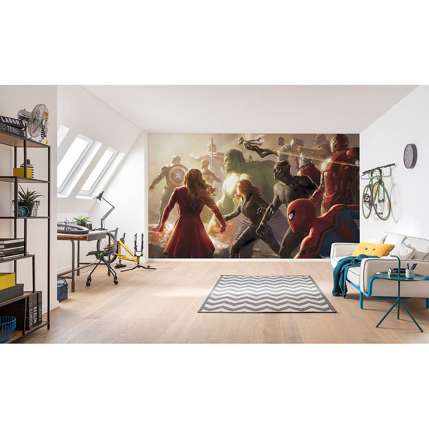 home24 Fotobehang Avengers Final Battle Multicolour Breedte: 500 cm, Hoogte: 280 cm