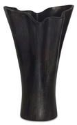 NADAAL STUDIOS Sasha Vase, Freeform Cast Aluminum with Ruffled Floral Motif, Art Deco-Inspired, Antique Brass