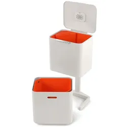 Joseph Joseph Intelligent Waste Totem Recycler grau 60 L 60 L, Recycling System aus pulverbeschichtetem Stahl