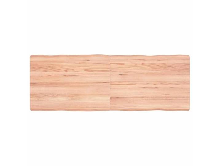 PHGTYUK Massivholz Tischplatte 140x50 cm Behandelt Baumkante Eichenholz, Klappbar mit Scharnieren, Handgefertigt, Vielseitig mit Untergestellen Kombinierbar