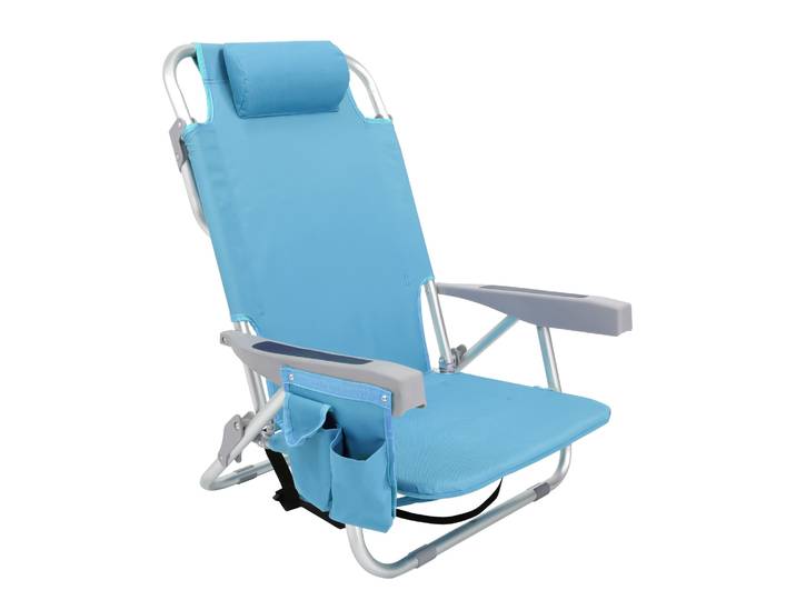 Strandstuhl klappbar hellblau
