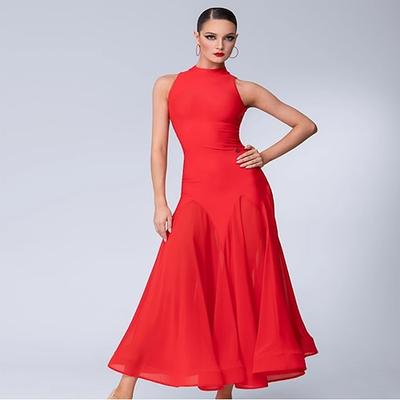 Damen Ballsaal Walzer Modern Dance Kleider Performance Wettbewerb Tanzbekleidung