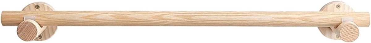Houten Gordijnroede Naturel - Decoratieve Massief Houten Stang voor Raambekleding - 280 cm