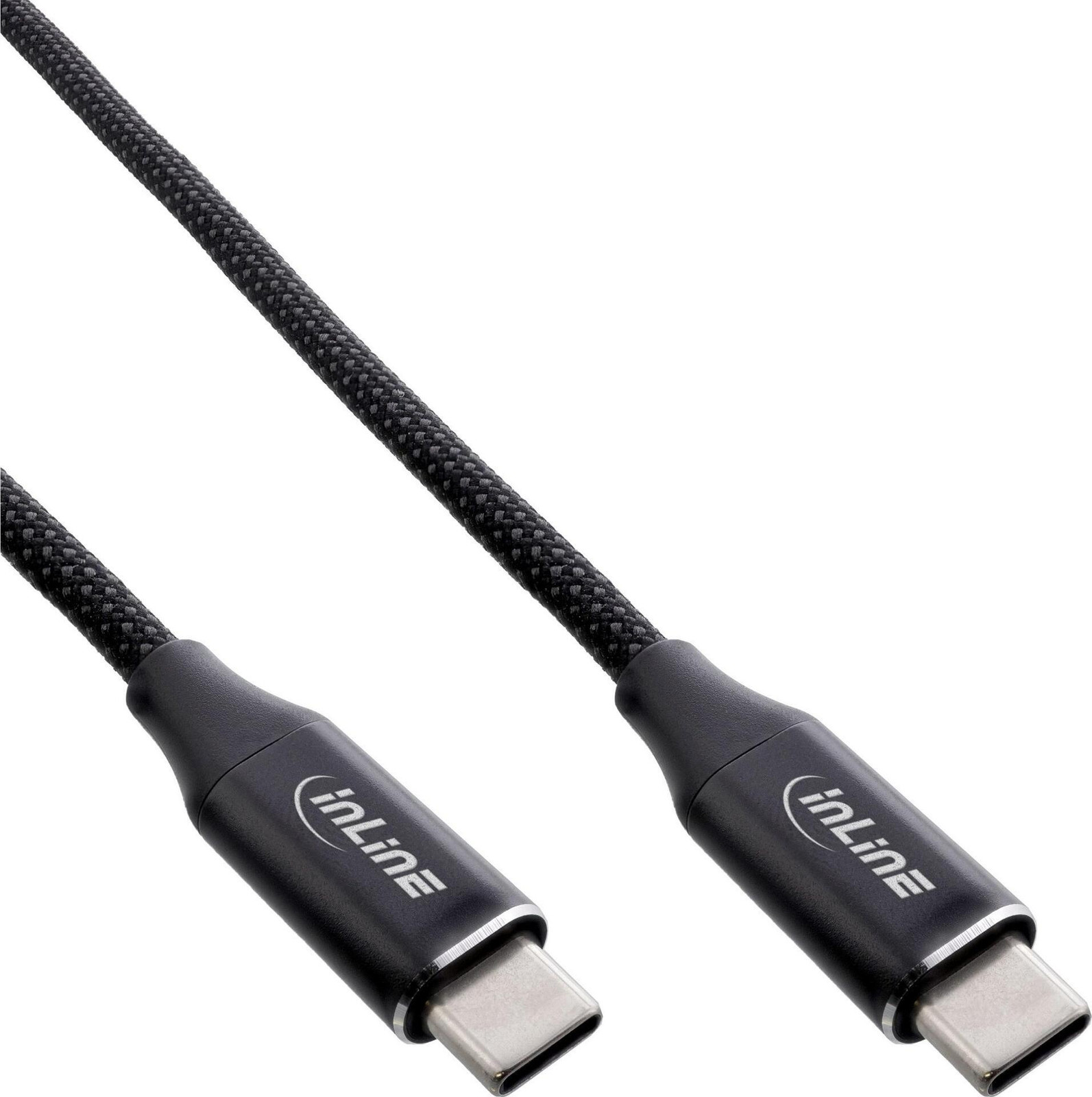 InLine Magnetische USB-C Kabel, 100W, zwart, 1 meter
