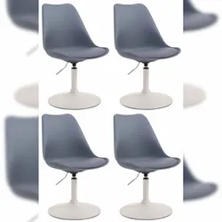 CLP 4er Set Esszimmerstühle Maverick Kunststoff grau/weiß