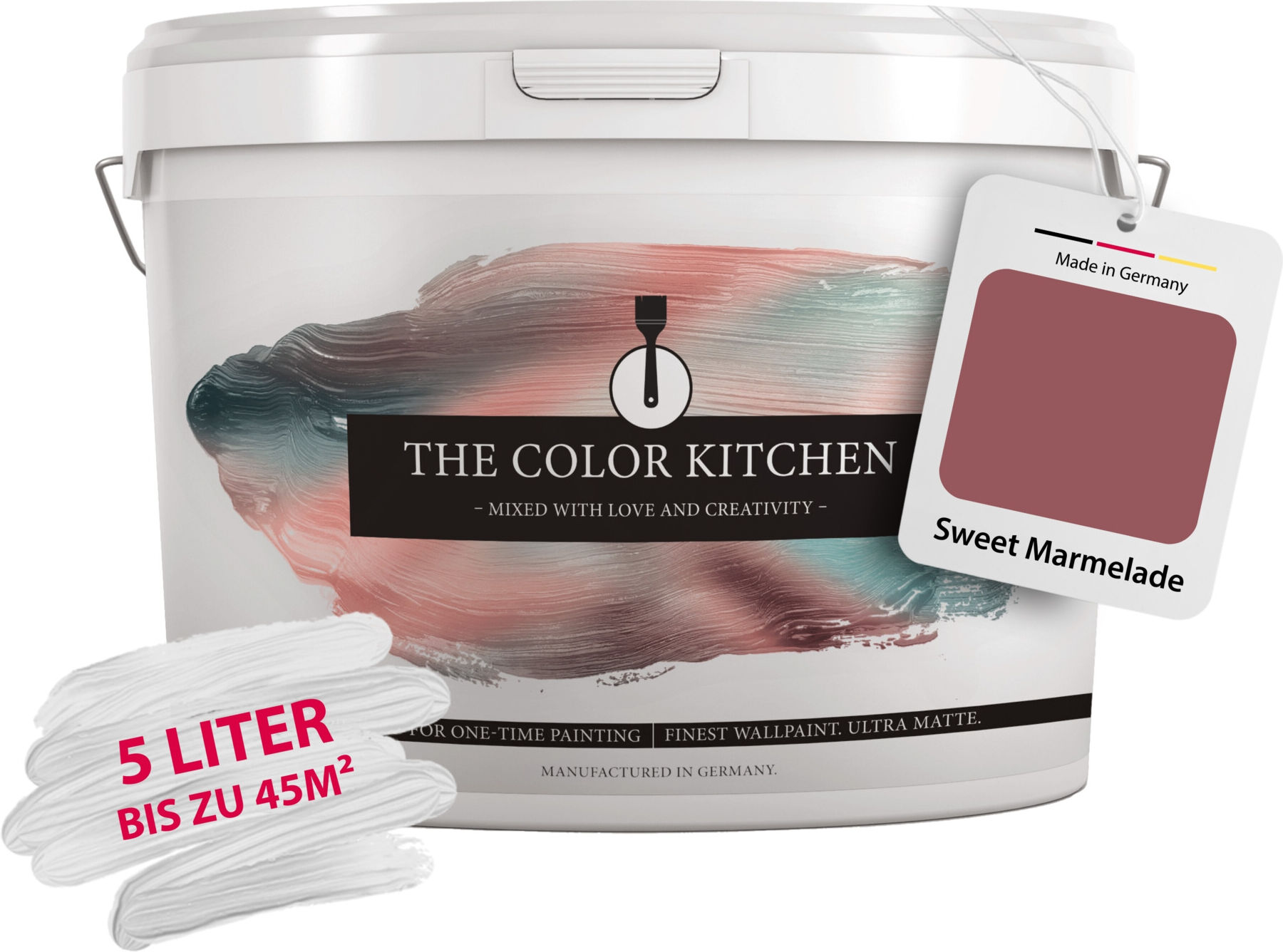 A.S. Création Wandfarbe The Color Kitchen Sweet Marmelade Rot Matt 5,00 l Hohe Deckkraft (DD125731)