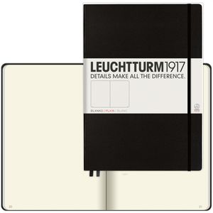 Leuchtturm1917 Notizbuch Master, Karton Hardcover, schwarz, 116 Blatt / 235 Seiten, 100 g/m², blanko, A4