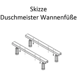 DM-Ott Duschmeister Badewannenfüße für Duschmeister.. - Badewanne