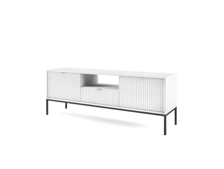 Meuble TV coloris blanc 154 x 39 x 56 cm