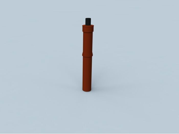 Bertrams Polyline LAS Dachaufsatz 41DAK1000-60T DN 60/100, terrakotta, 1000 mm über Dach