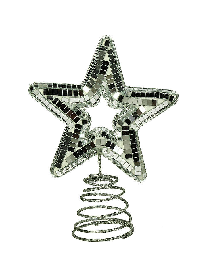 Kersten Baumspitze "Disco Star" in Silber - (H)15 cm - onesize