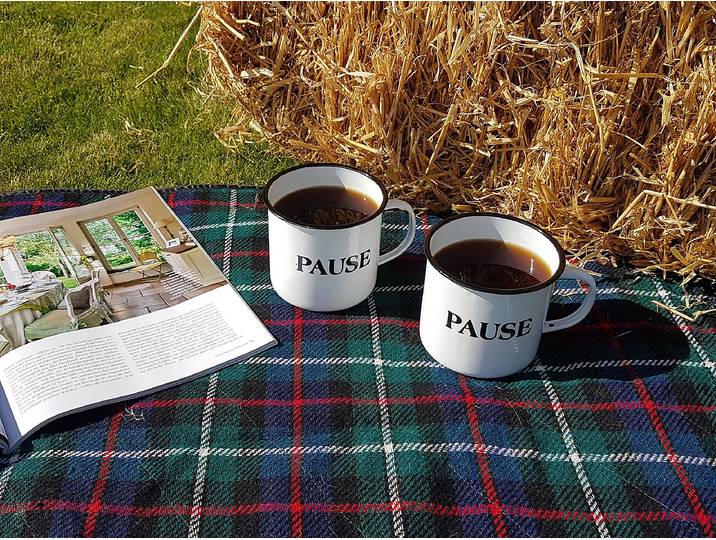 Tasse Pause 14 x 10 x 11cm Blanc
