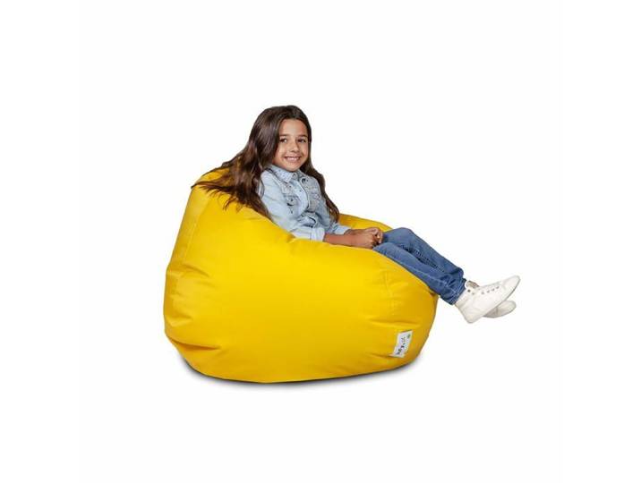 Oscar pouf fauteuil intérieur et extérieur polyester anti-taches avec poignée Jaune Nc4 Ecopuf