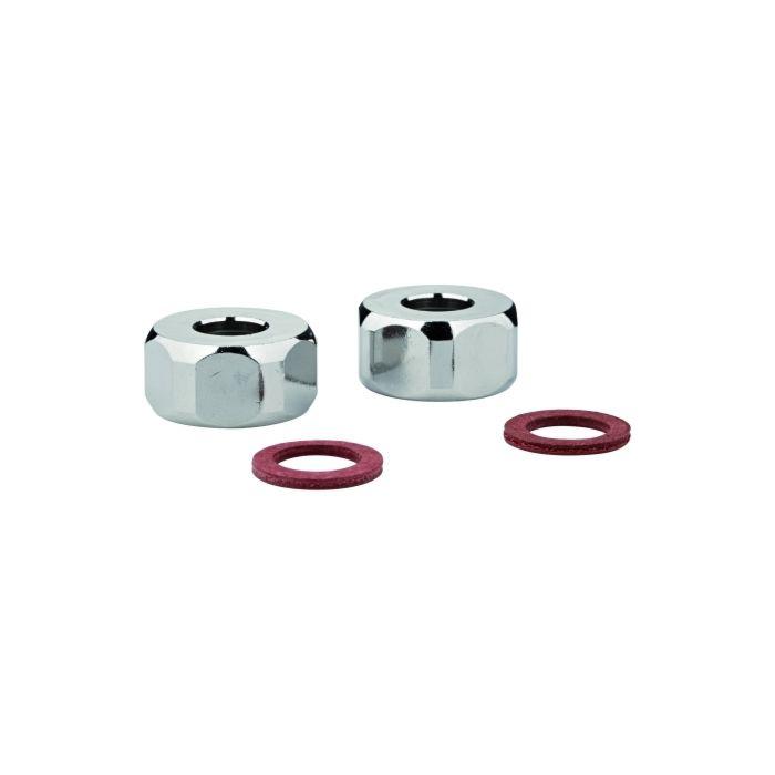 Grohe Verschraubung 12901 1/2" 1290100M Bohrung 10,5mm vernickelt 2 Stück chrom