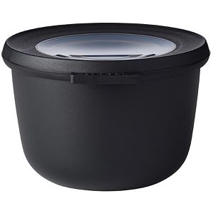 Mepal Frischhaltedose Cirqula rund, aus Kunststoff, 0,5 Liter, Multischüssel, Nordic black, luftdicht