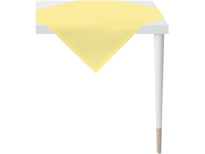 Mitteldecke APELT 4362 RIPS UNI , gelb, B:100cm L:100cm, Baumwolle, Polyester, Tischdecken, Mitteldecke, Wasser- und Schmutzabweisend