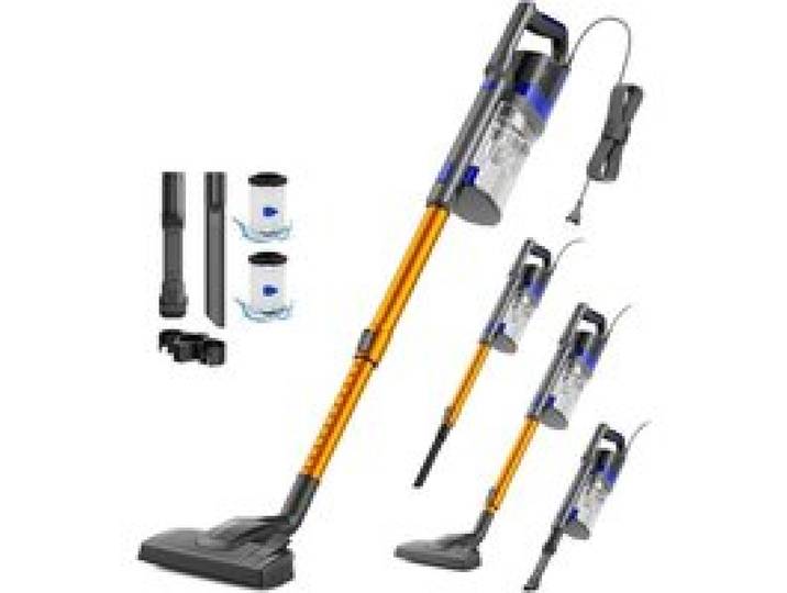 Aspirateur Balai Avec Fil 680W 60KPa Câble 7M Puissant Pour Sols Tapis et Poils d’Animaux