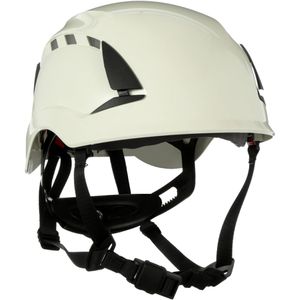 3M Schutzhelm SecureFit X5000, EN 397, EN 12492, mit 6-Punkt-System & Kinnriemen, Größe 50-63, weiß