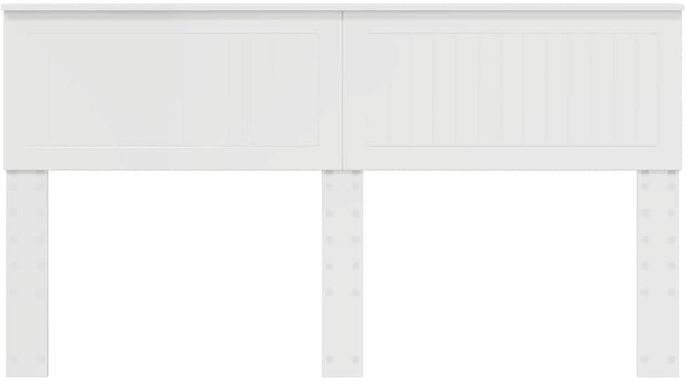 17 Stories Panel Headboard Gloss White Queen