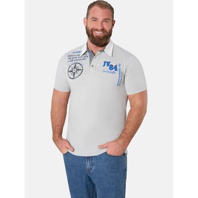 Poloshirt JAN VANDERSTORM "Poloshirt NESSON", Herren, Gr. 5XL, grau (hellgrau), Shirts