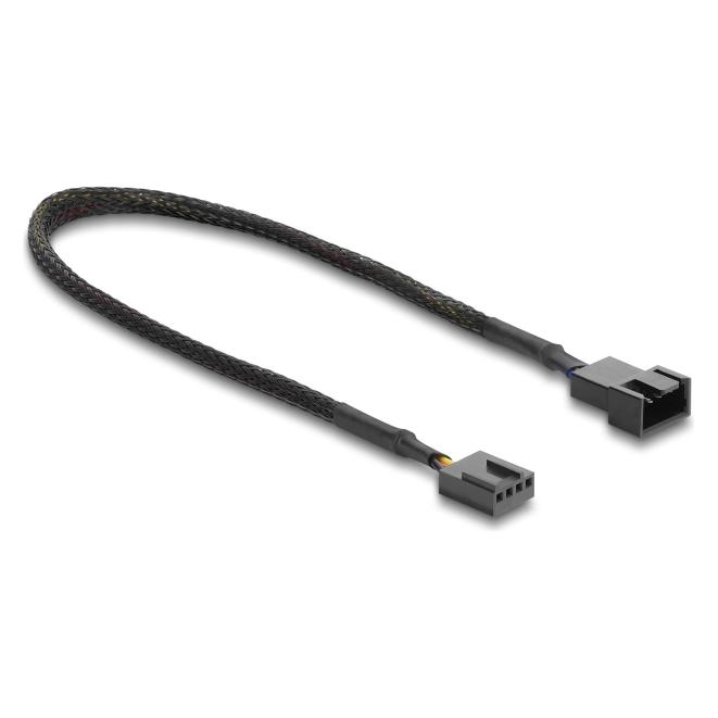 Delock Lüfter Verlängerungskabel PWM Stecker zu Buchse 4 Pin (30 cm) (91360)