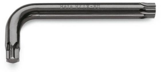 Beta Gebogen Torx-sleutel verchroomd T45