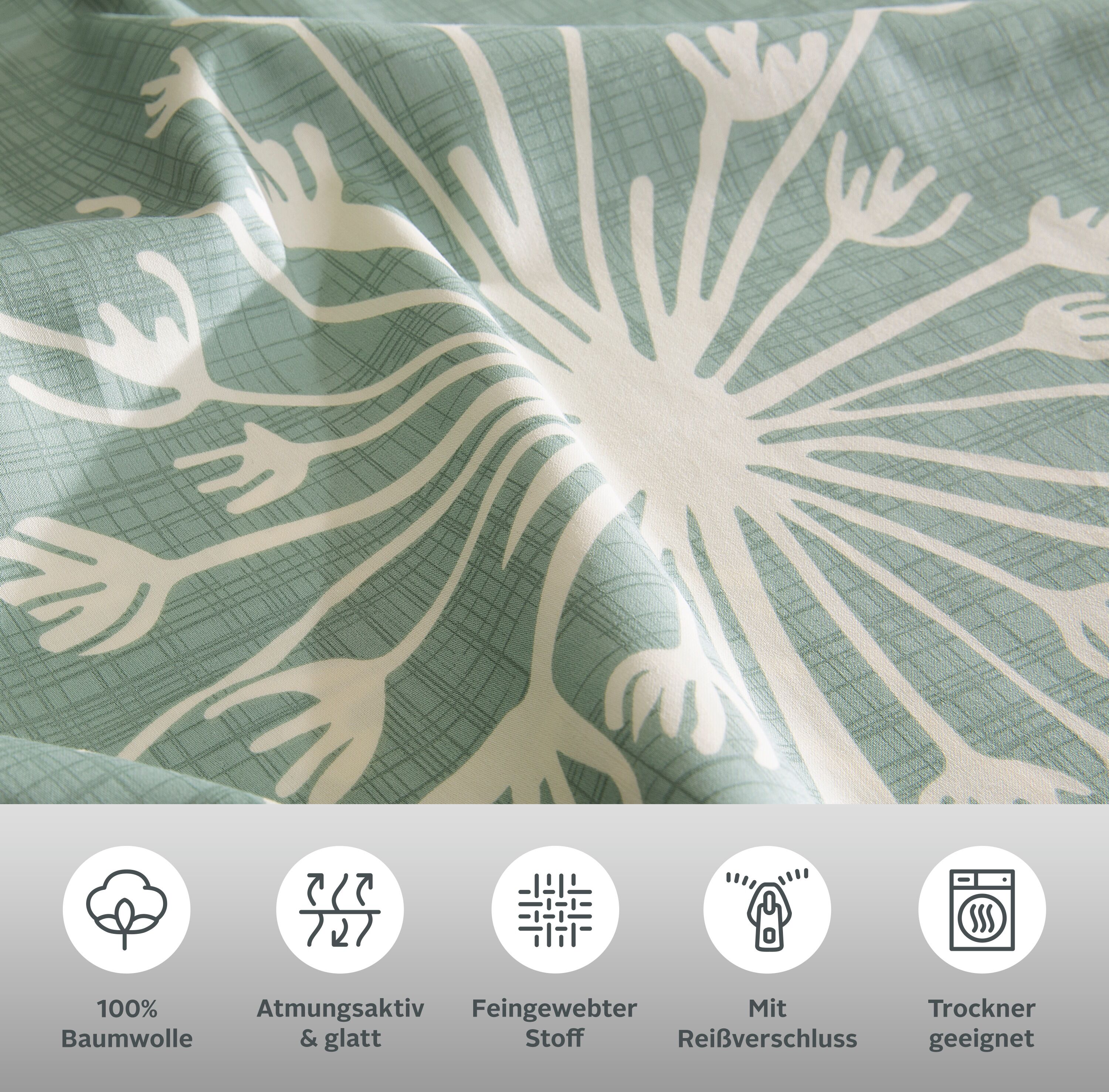 OTTO home "SOUCY in vier Qualitäten erhältlich, Leinenstruktur" 2 Stk. 100% Baumwolle, auch PREMIUM Qualitäten Renforcé-Tencel & Satin TC300