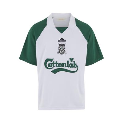 T-Shirt ANOTHER COTTON LAB "Another Cotton Lab Another Cotton Lab Cotton Lab Sport Jersey", Herren, Gr. M, weiß, 100% Polyester, mehrfarbig, normal, V-Ausschnitt, Shirts T-Shirt